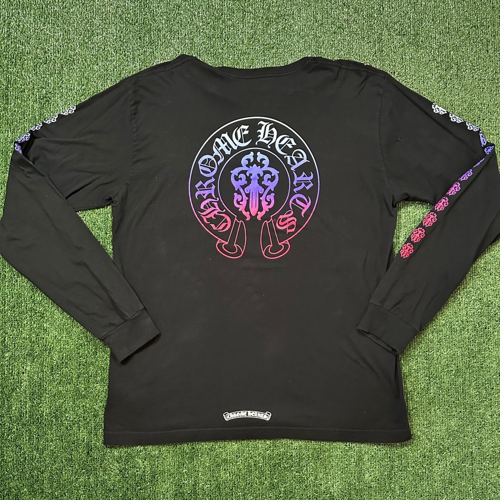 Chrome Hearts gradient, dagger, horseshoe Long Sleeve Shirt